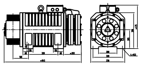 TORINDRIVE elevator traction machine ER3 drawing TORINDRIVE elevator traction machine ER3 drawing